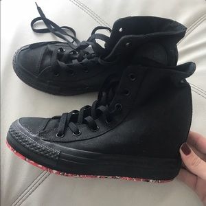 Converse black high tops